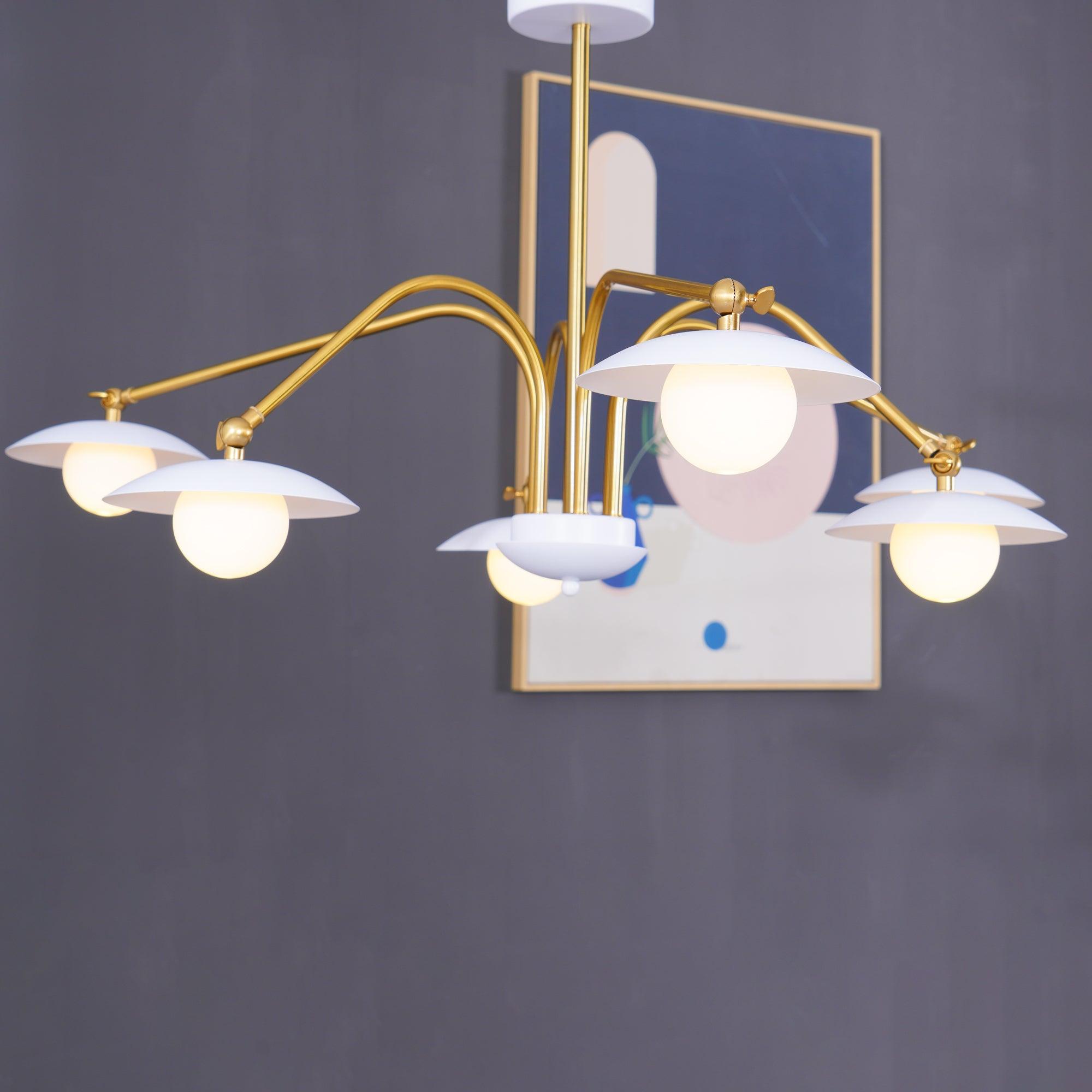 Lustra Chandelier avec Champignon Inspiré de l'Art Déco - Neutralighting