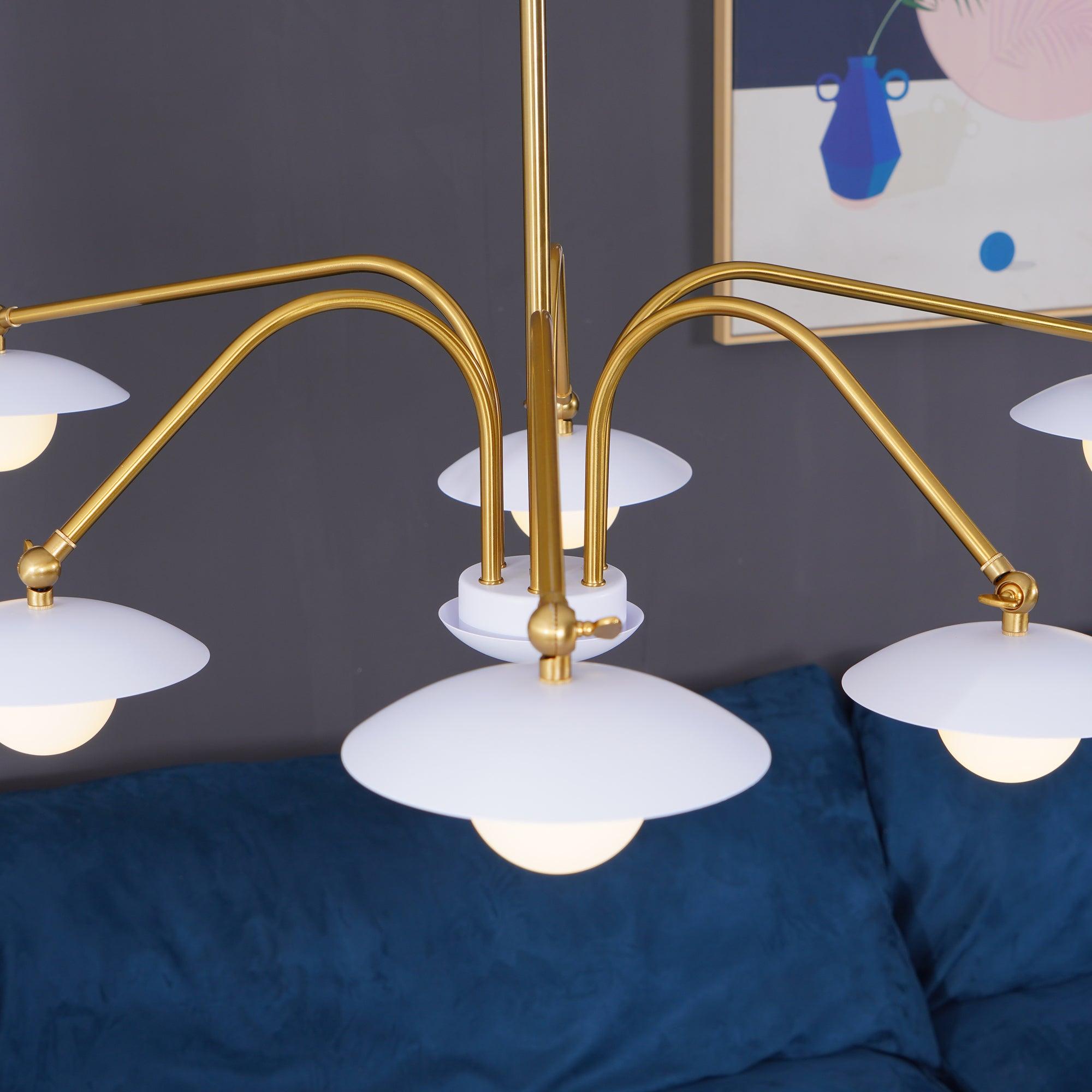Lustra Chandelier avec Champignon Inspiré de l'Art Déco - Neutralighting