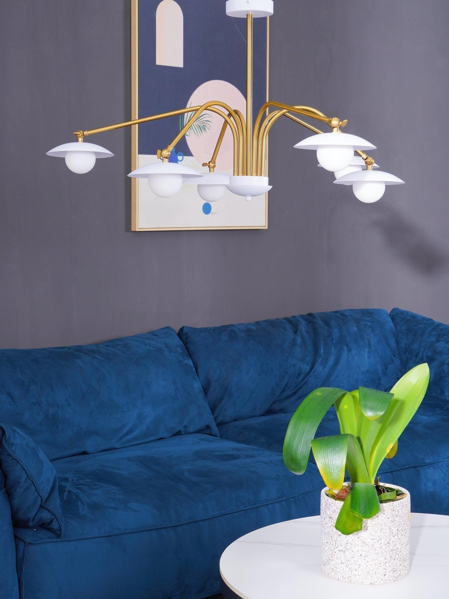 Lustra Chandelier avec Champignon Inspiré de l'Art Déco - Neutralighting