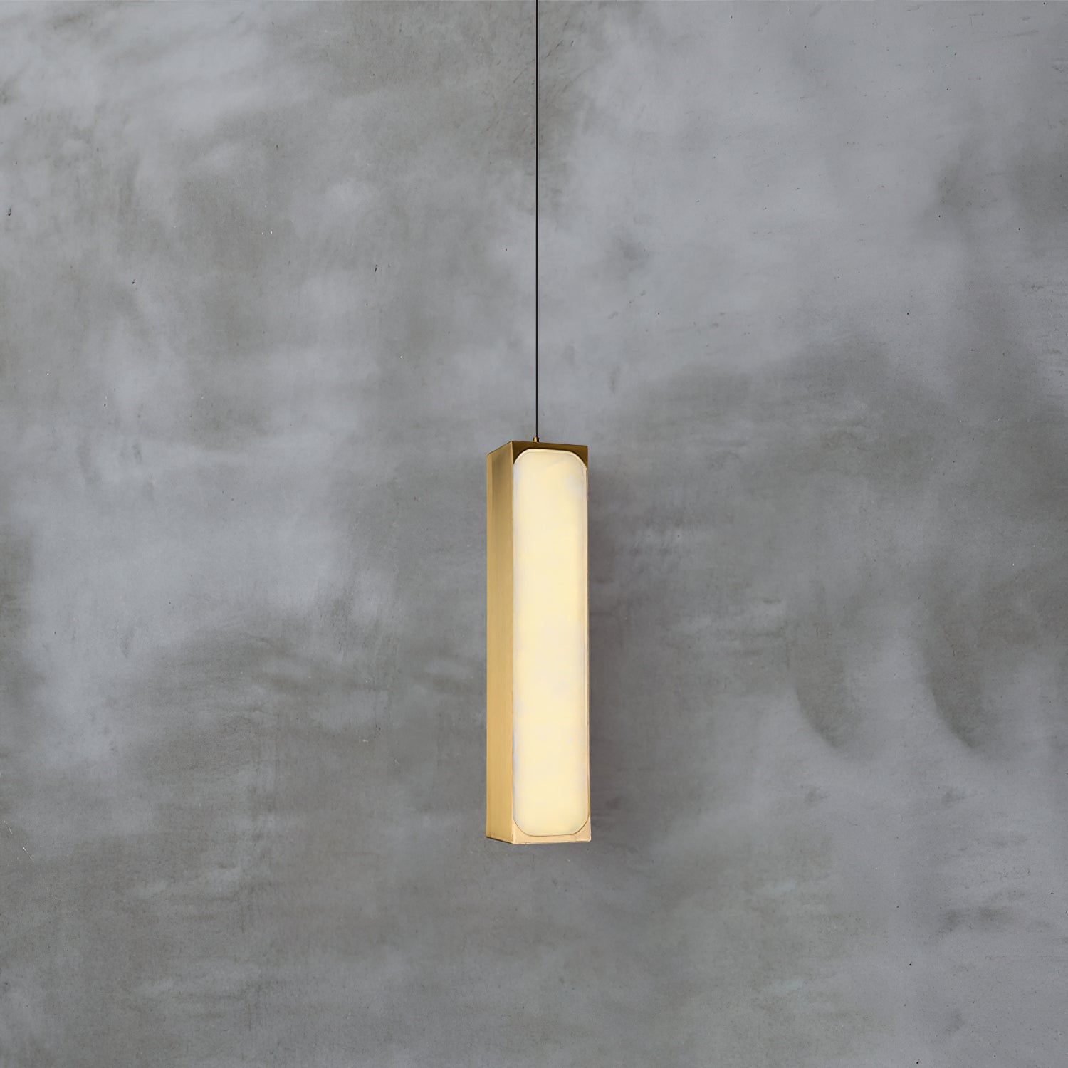Gleam Lumière de Suspension Moderne Minimaliste en Laiton et Albâtre - Neutralighting