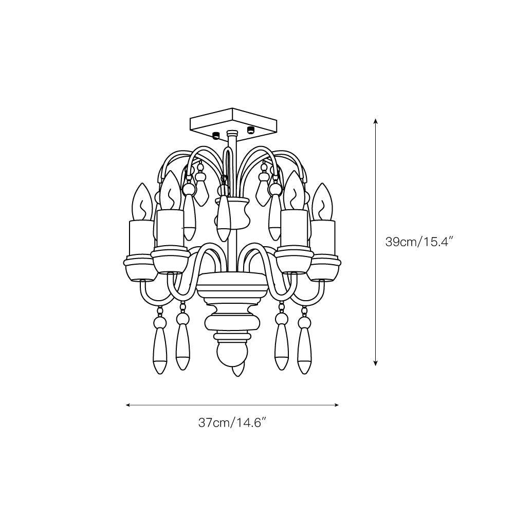 Noble Niche Chandelier en Bois et Métal Vintage - Neutralighting