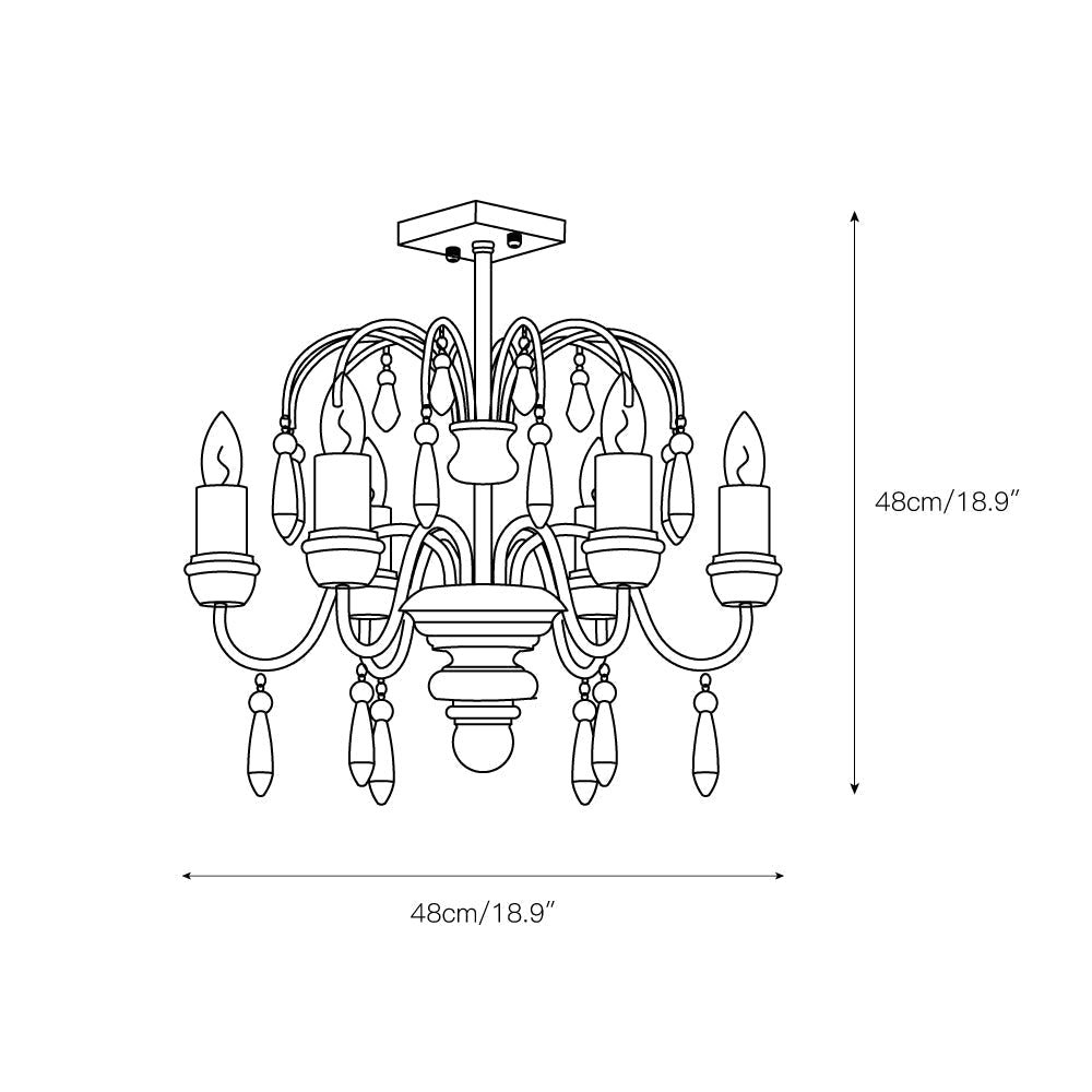 Noble Niche Chandelier en Bois et Métal Vintage - Neutralighting