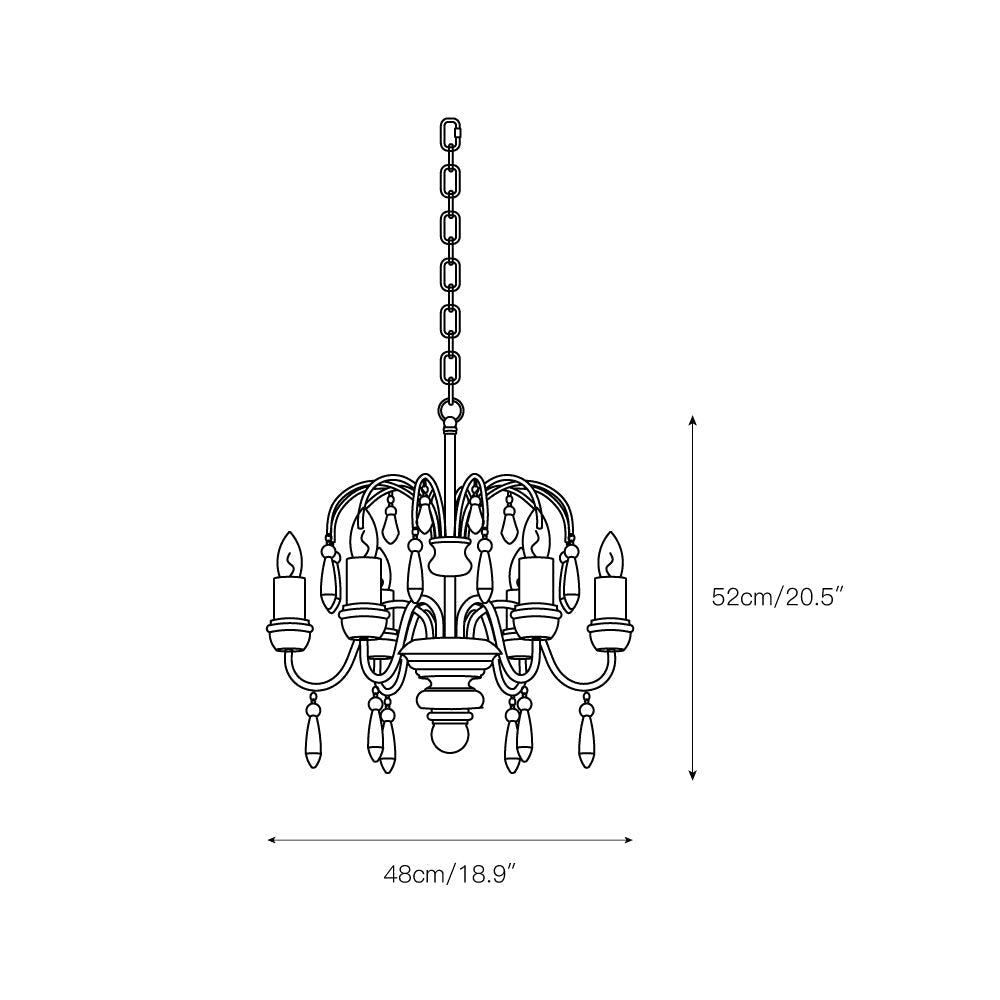 Noble Niche Chandelier en Bois et Métal Vintage - Neutralighting