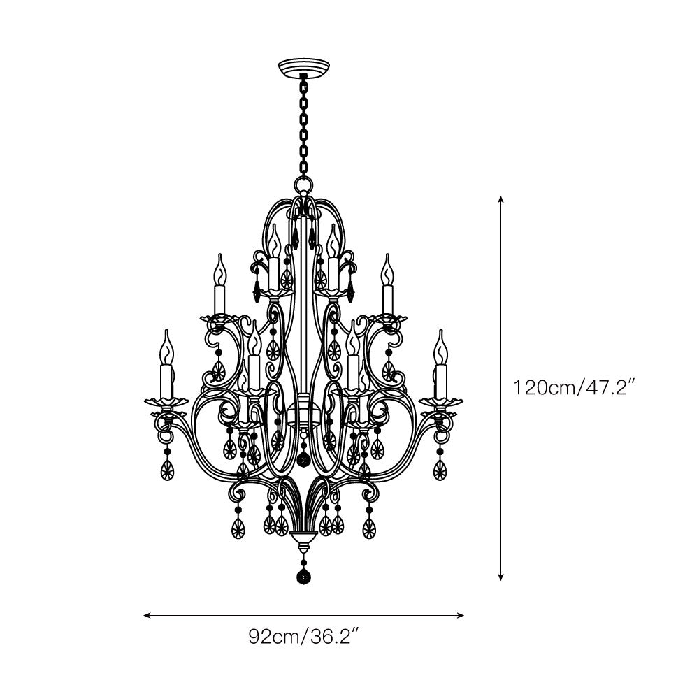 Blend Tiered Postmodern Luxury Metal Crystal Chandelier - Lamp Copper