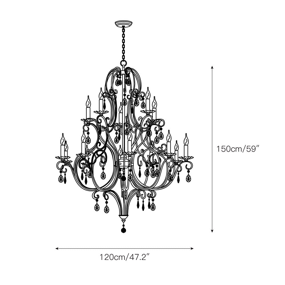 Blend Tiered Postmodern Luxury Metal Crystal Chandelier - Lamp Copper
