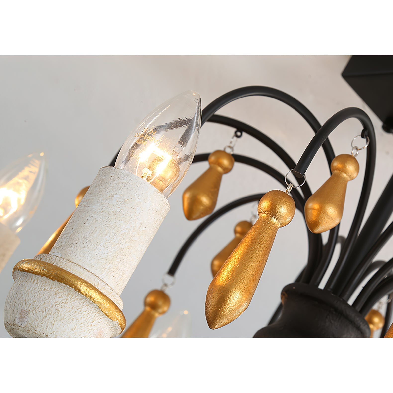 Noble Niche Chandelier en Bois et Métal Vintage - Neutralighting