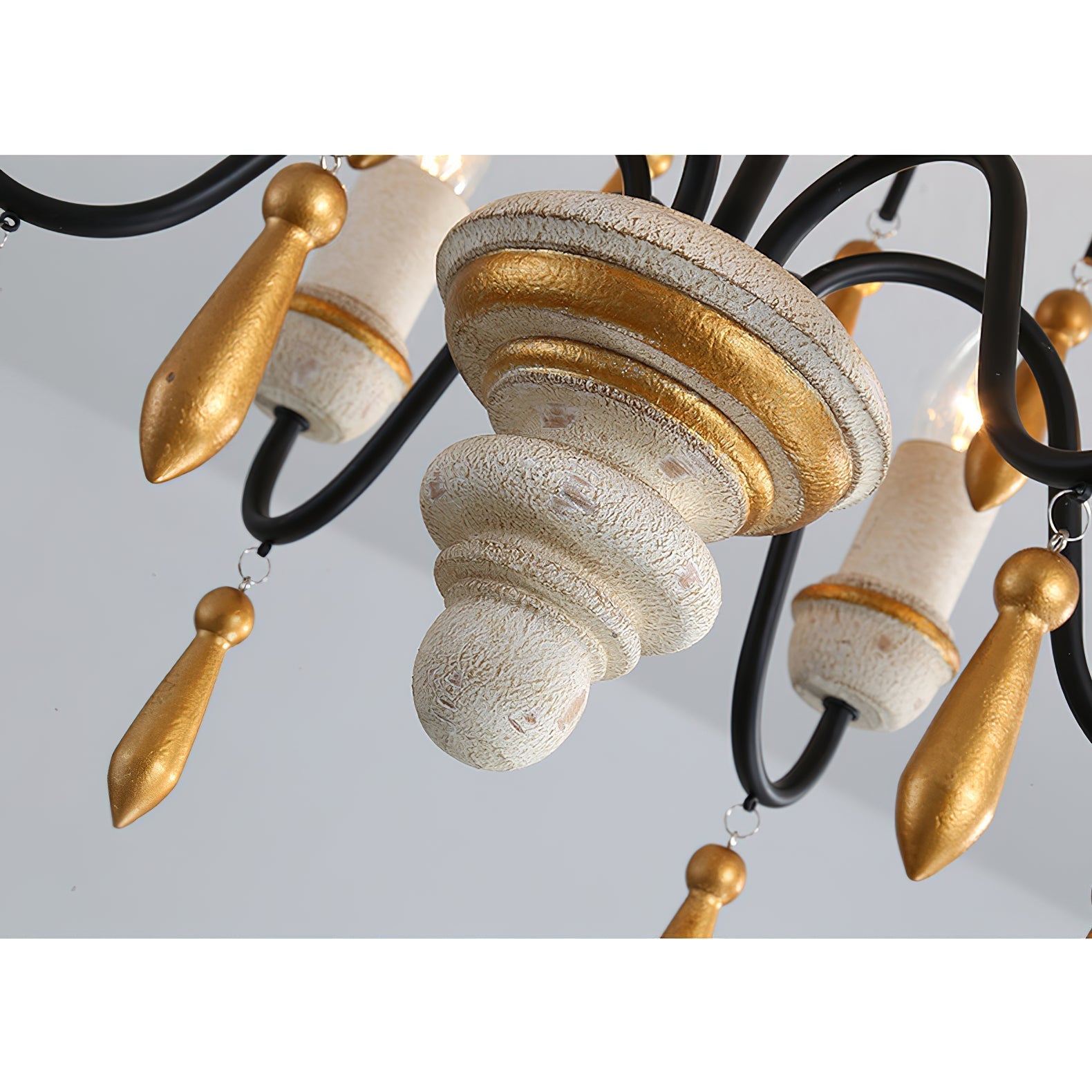 Noble Niche Chandelier en Bois et Métal Vintage - Neutralighting