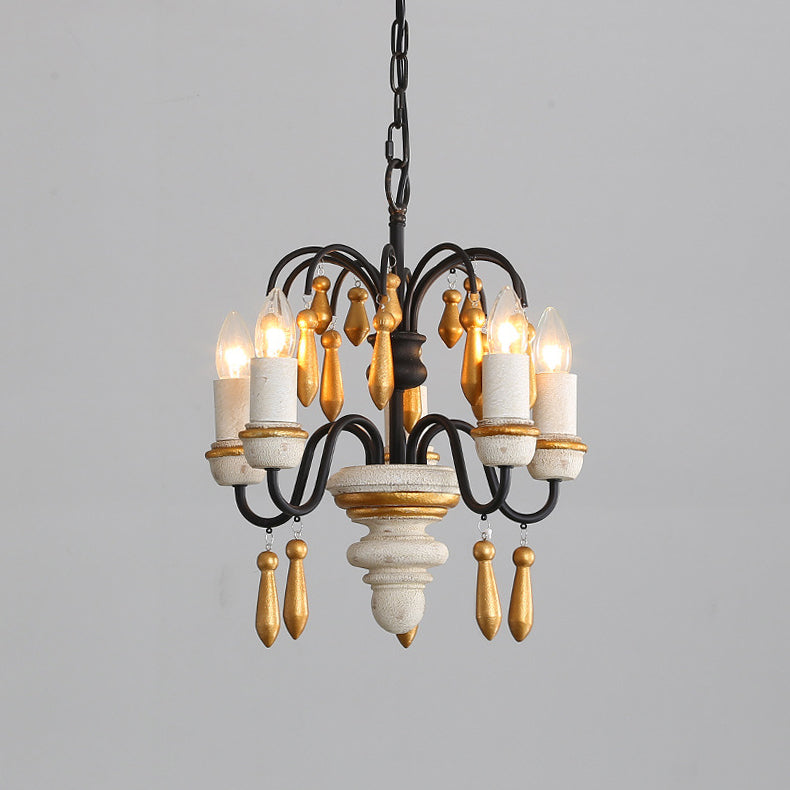 Noble Niche Chandelier en Bois et Métal Vintage - Neutralighting