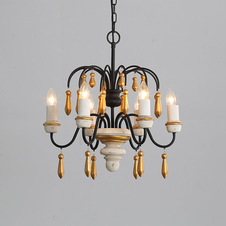Noble Niche Chandelier en Bois et Métal Vintage - Neutralighting