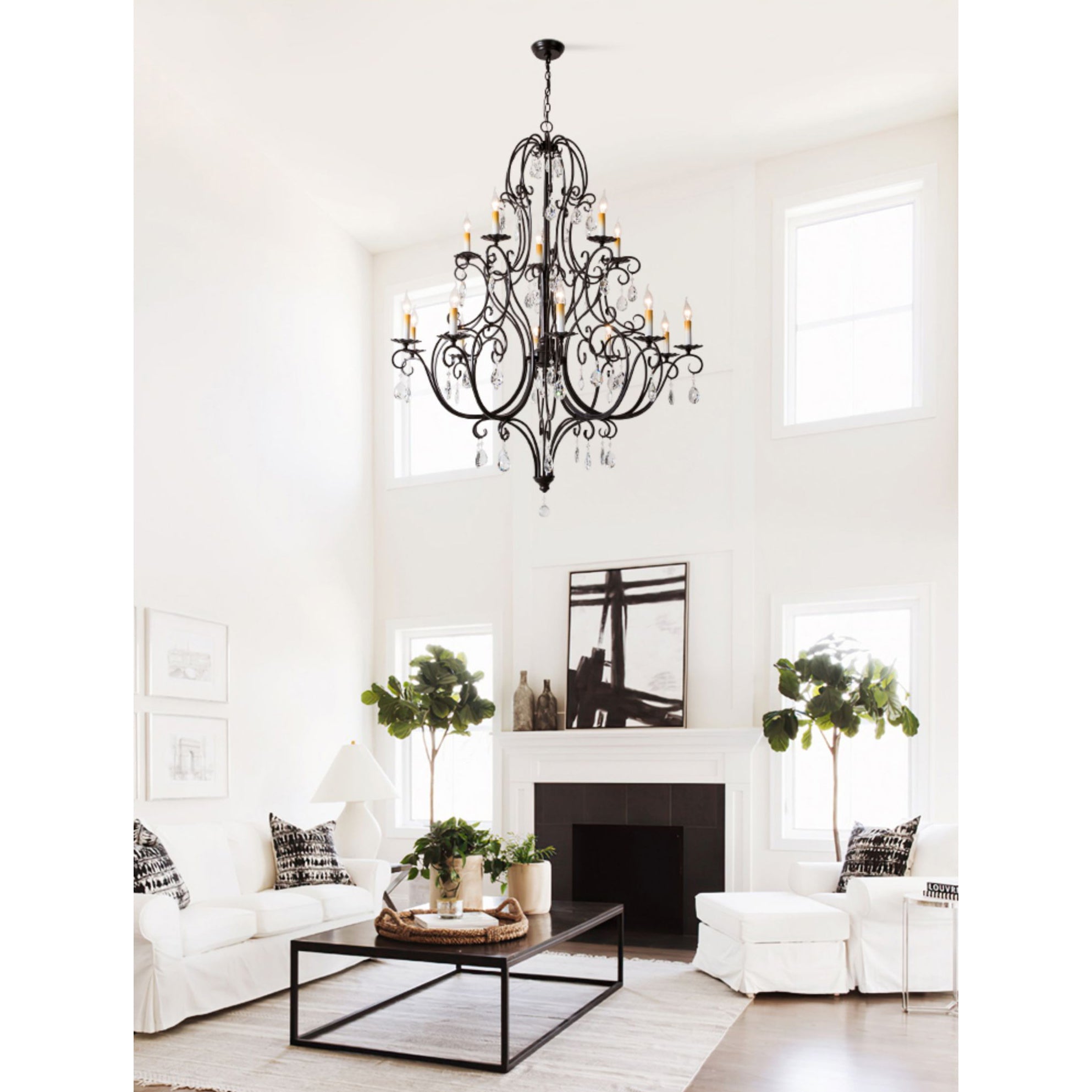 Blend Tiered Postmodern Luxury Metal Crystal Chandelier - Lamp Copper