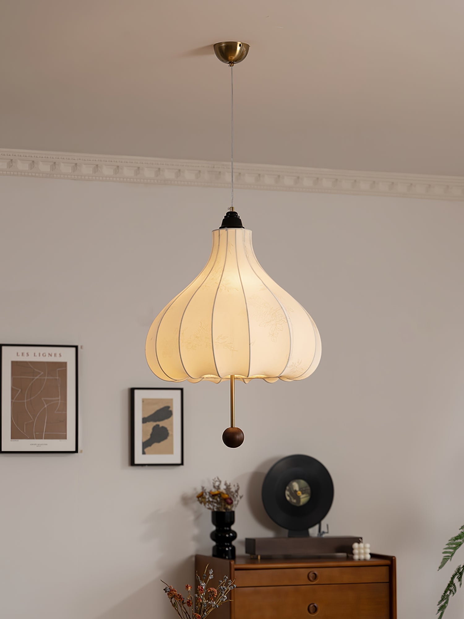 Orbitio Suspension Tissu Bois - Neutralighting