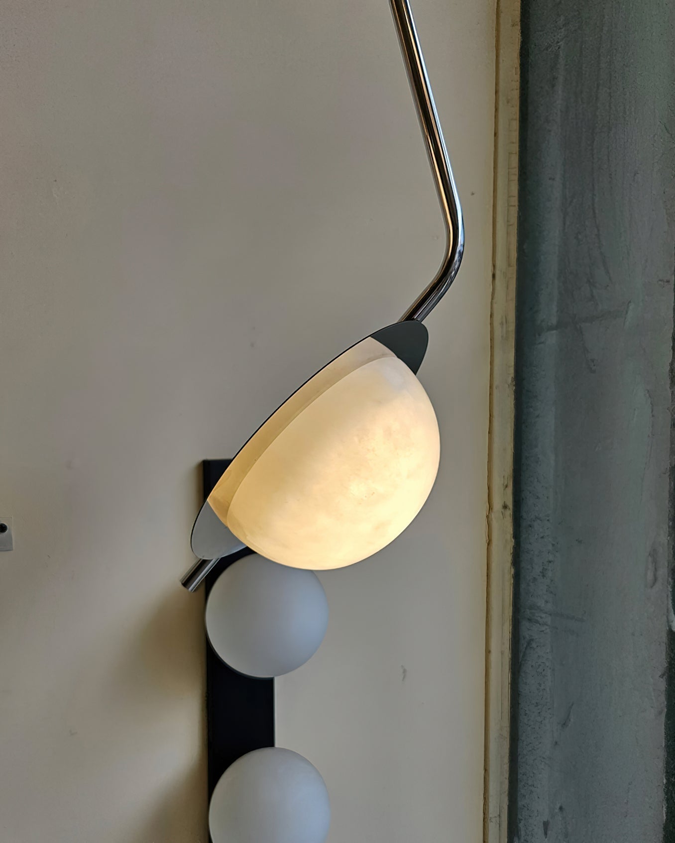 Ivvaros Lampe Suspension Chic Moderne Minimaliste Acier Inoxydable Alabastre - Neutralighting
