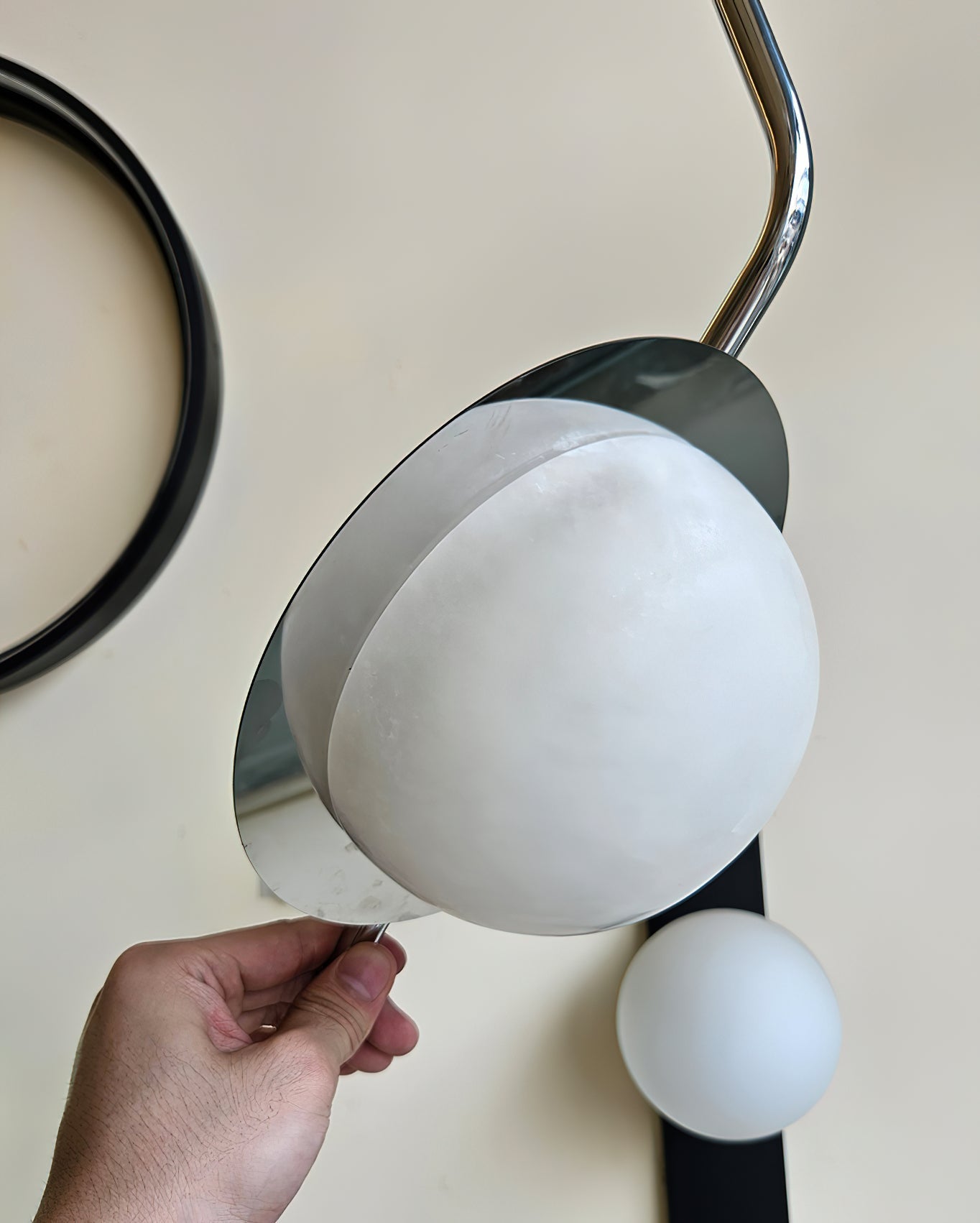 Ivvaros Lampe Suspension Chic Moderne Minimaliste Acier Inoxydable Alabastre - Neutralighting