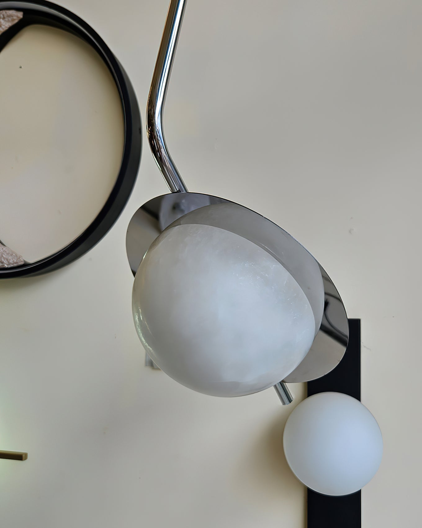 Ivvaros Lampe Suspension Chic Moderne Minimaliste Acier Inoxydable Alabastre - Neutralighting