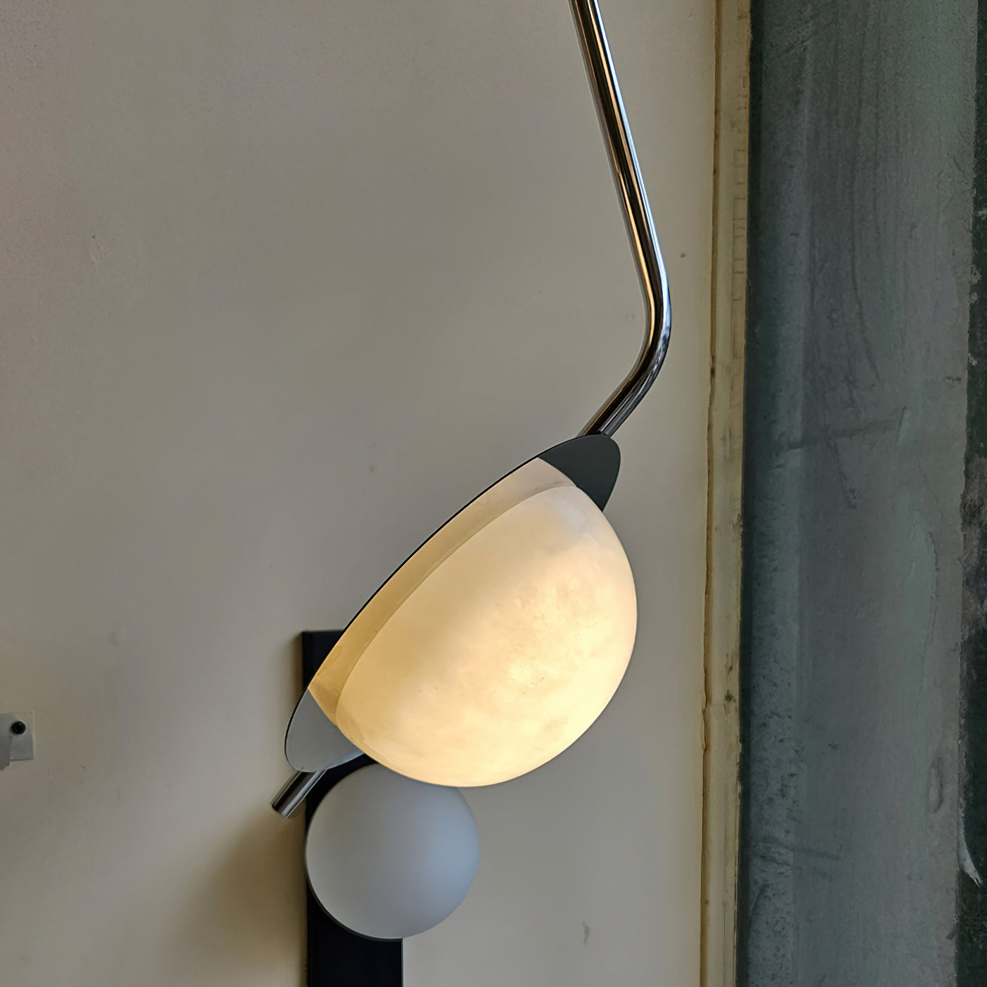 Ivvaros Lampe Suspension Chic Moderne Minimaliste Acier Inoxydable Alabastre - Neutralighting