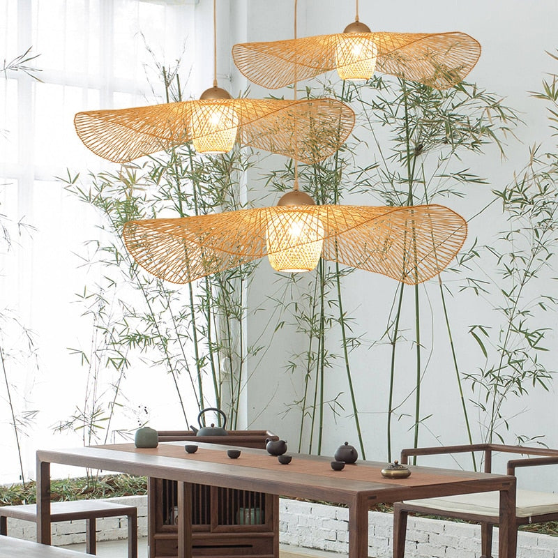 Ritta Suspension Rond Vintage, Bambou/Bois, Bois, Salon - Neutralighting