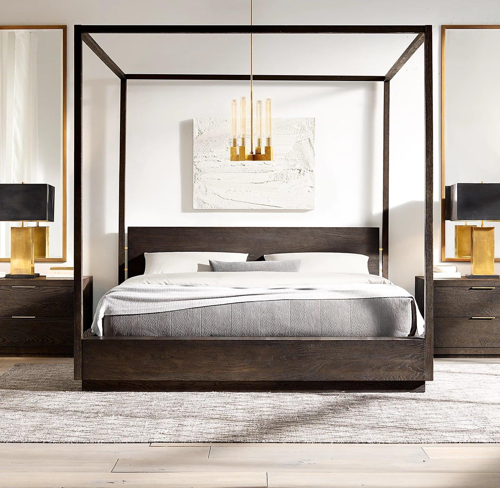 Brass rectangular glass chandeliers - Letslighting