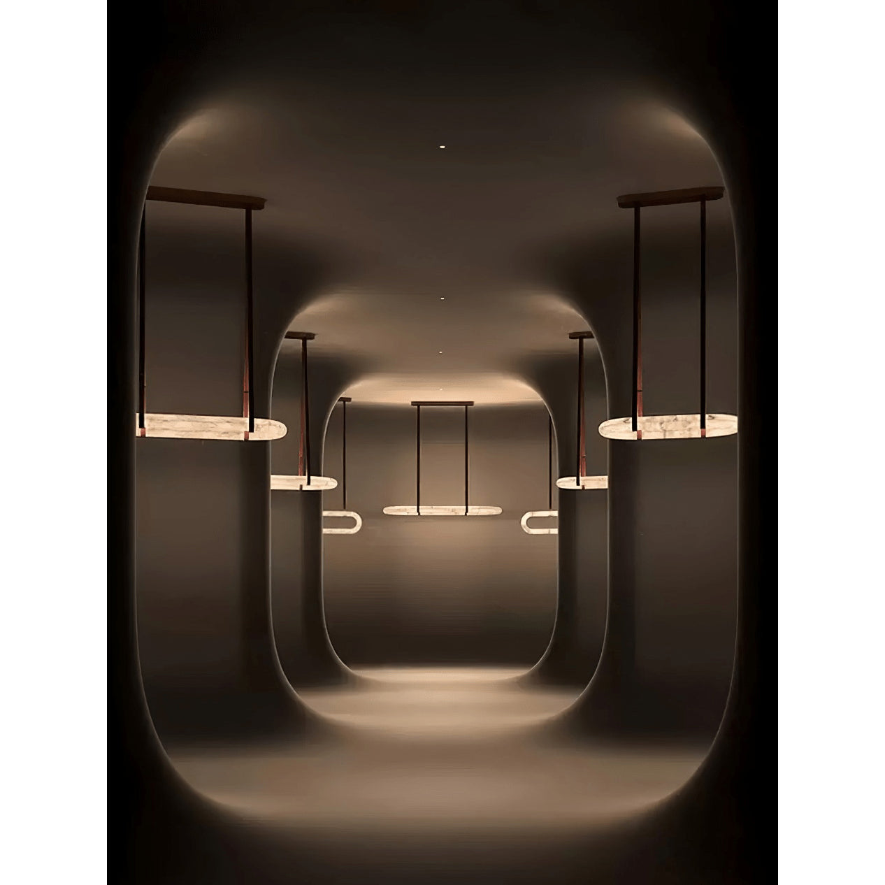 Vista Chandelier Métal Albâtre Art Minimaliste Moderne - Neutralighting