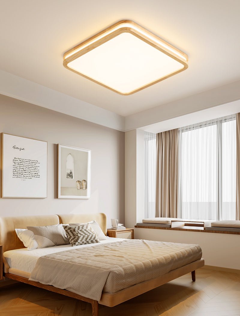 Nysilos Lampe Plafonnier Moderne Minimaliste en Bois - Neutralighting