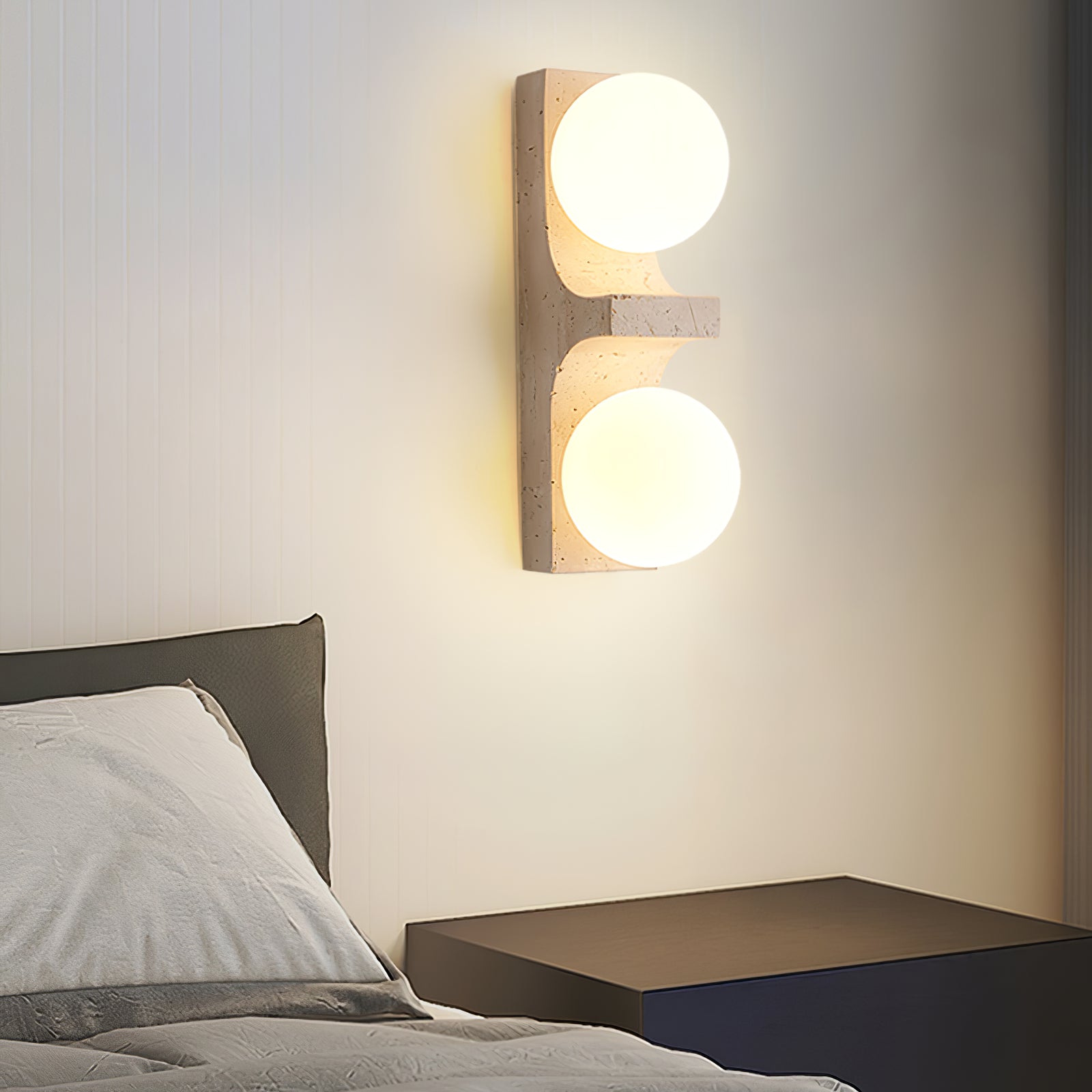 Umiren Applique Murale Minimaliste en Travertin - Neutralighting