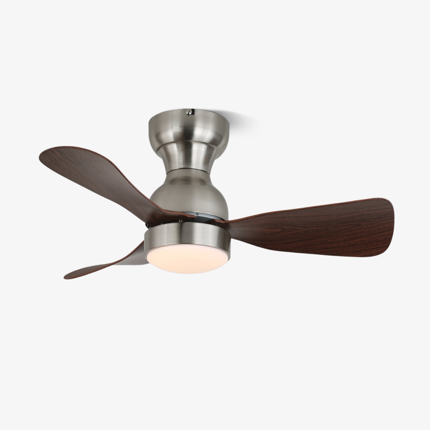 Ventilateur de plafond moderne Aurdorus en bois avec finition noire