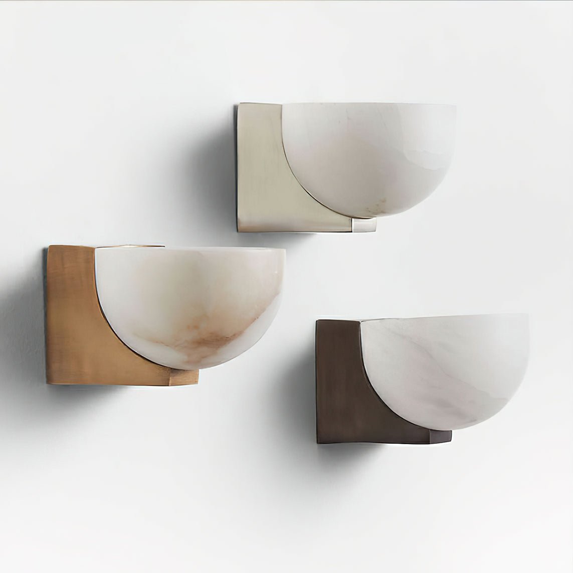 Corvina Bowl Alabaster Wall Light - Letslighting