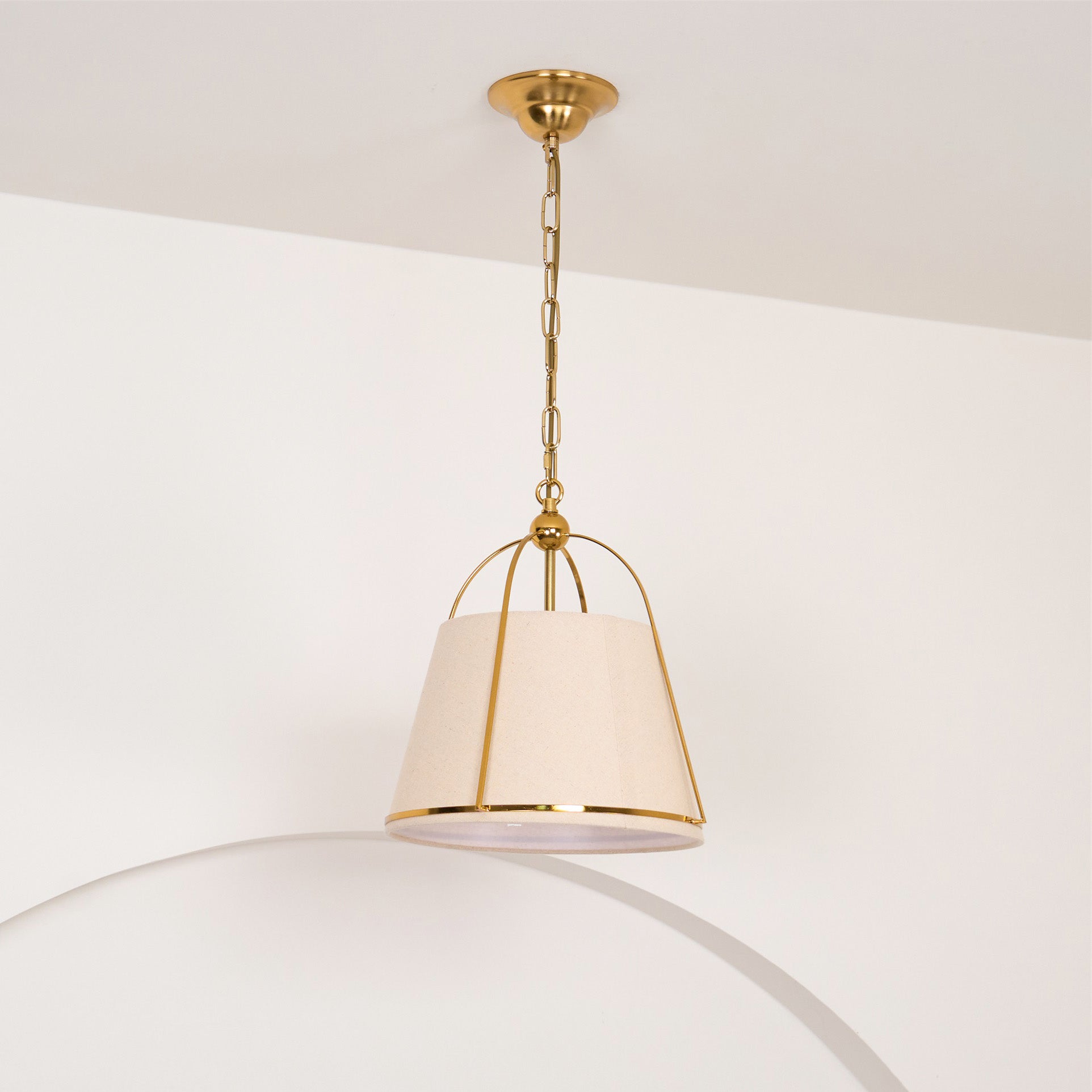 Yonder Lampe Pendante Métal Laiton Tissu Classique Traditionnel - Neutralighting