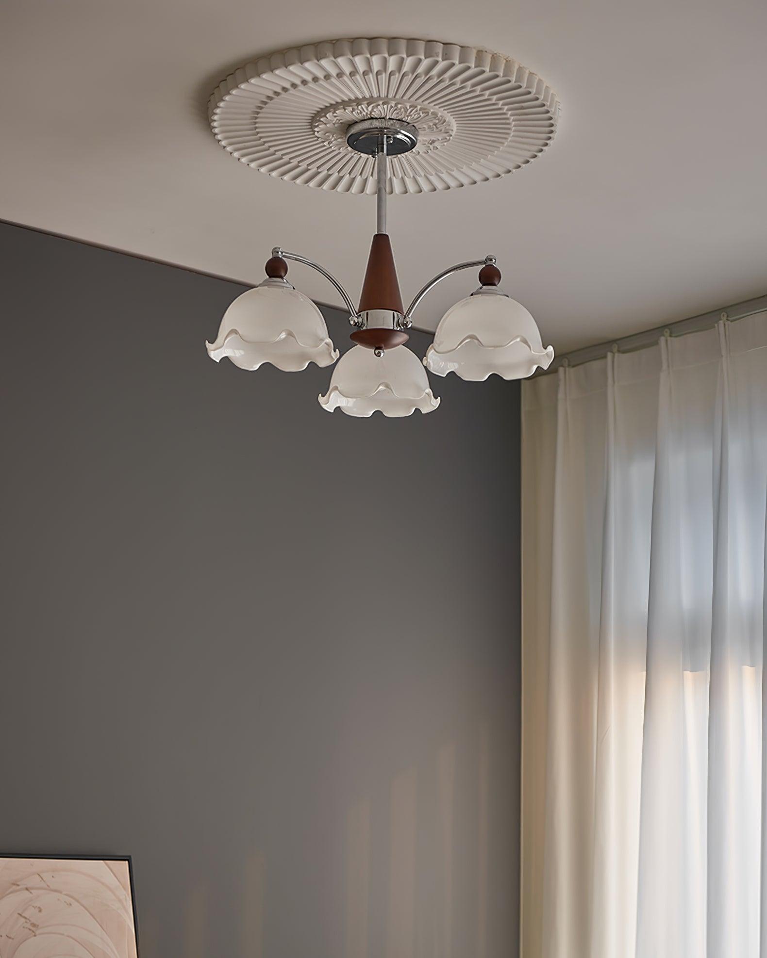 Claudia Lustre Abat-jours Dépoli Volants Floraux - Neutralighting