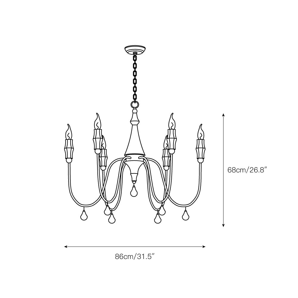 Arcad Chandelier Métal Bois Industriel Vintage - Neutralighting