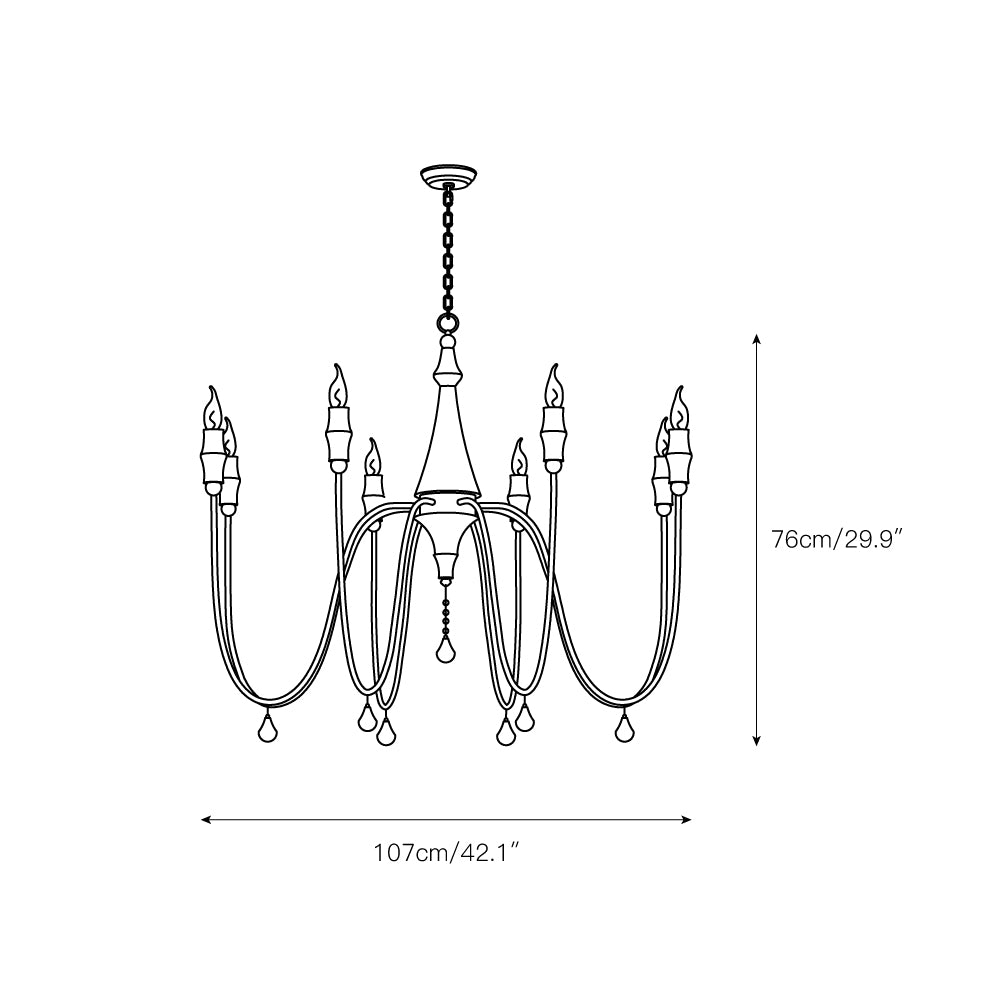 Arcad Chandelier Métal Bois Industriel Vintage - Neutralighting