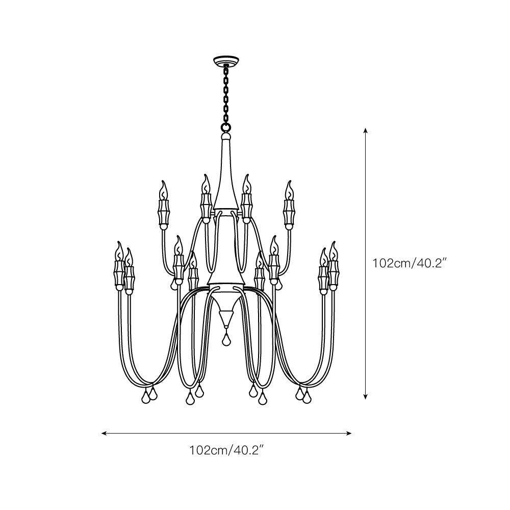 Arcad Chandelier Métal Bois Industriel Vintage - Neutralighting