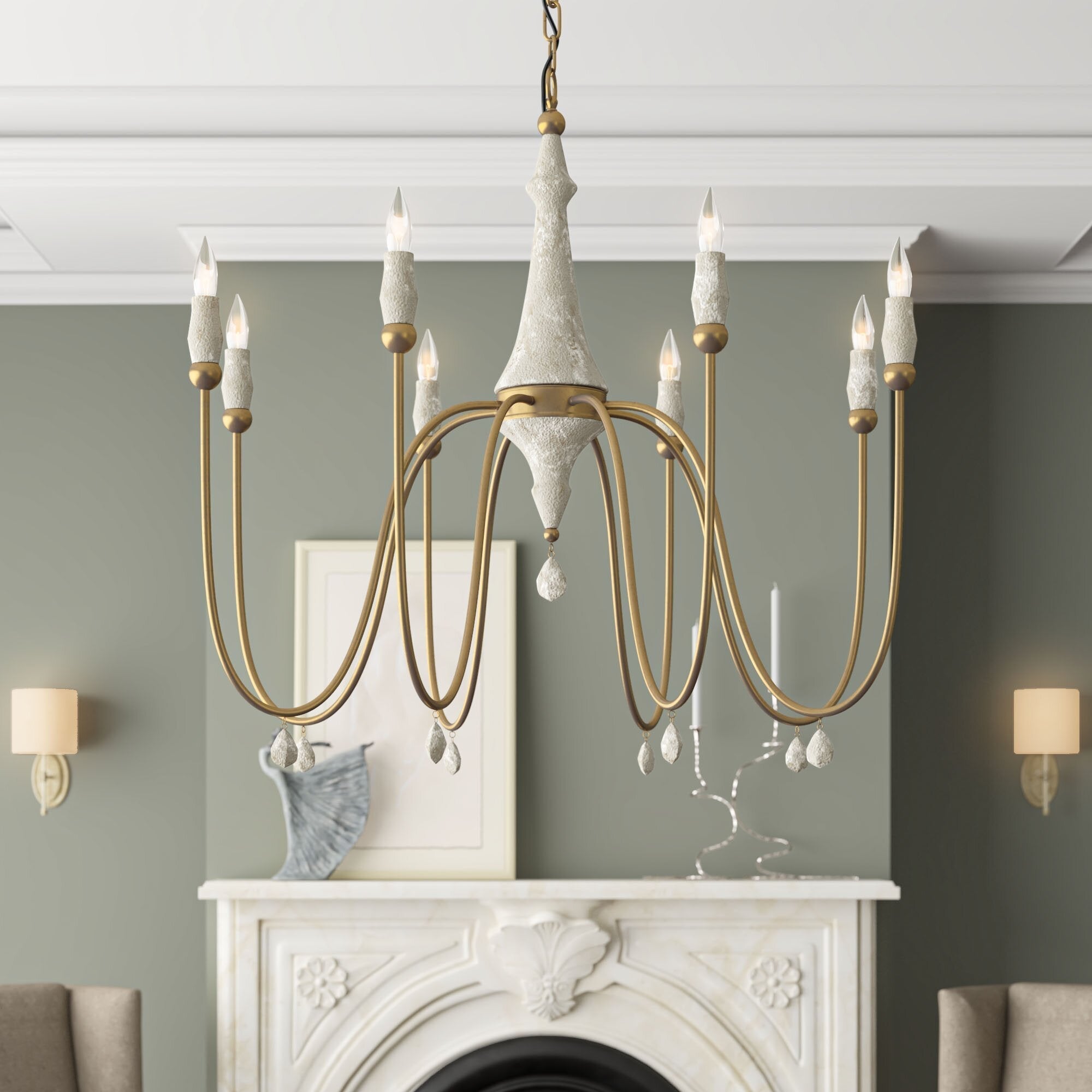 Arcad Chandelier Métal Bois Industriel Vintage - Neutralighting