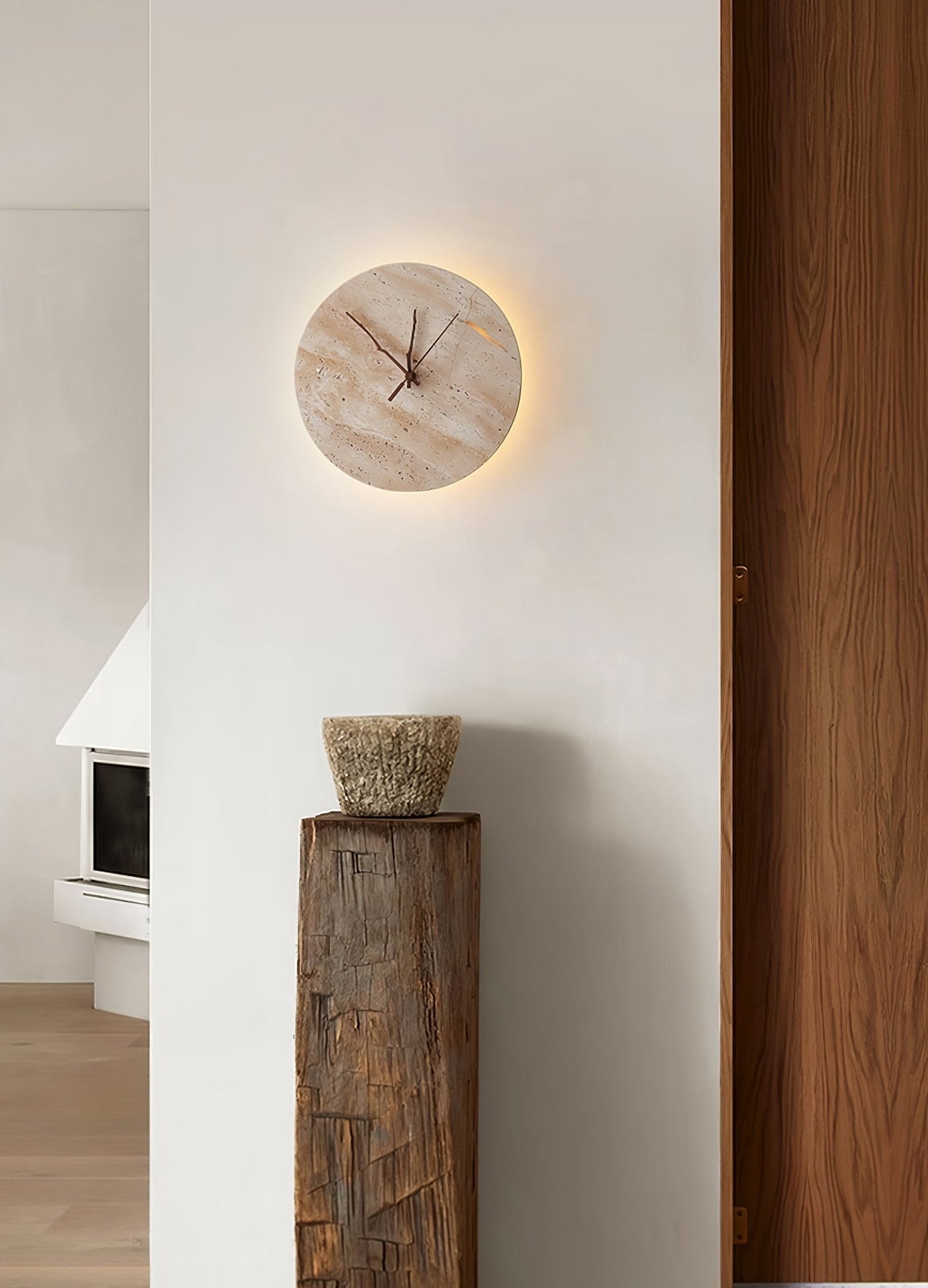 Volira Applique Murale Minimaliste Travertin - Neutralighting