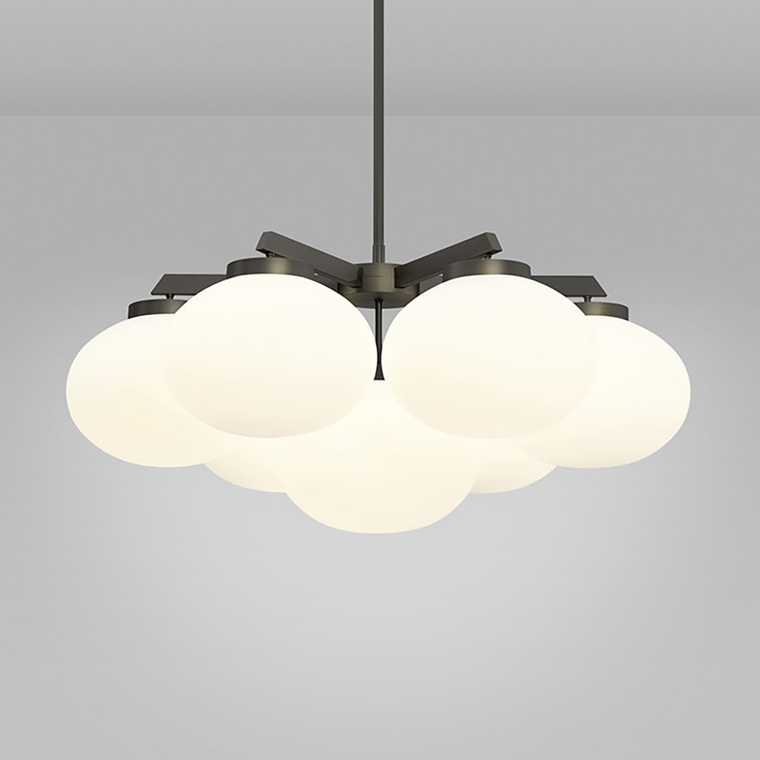 Edge Chandelier Métal Laiton Verre Élégance Premium - Neutralighting