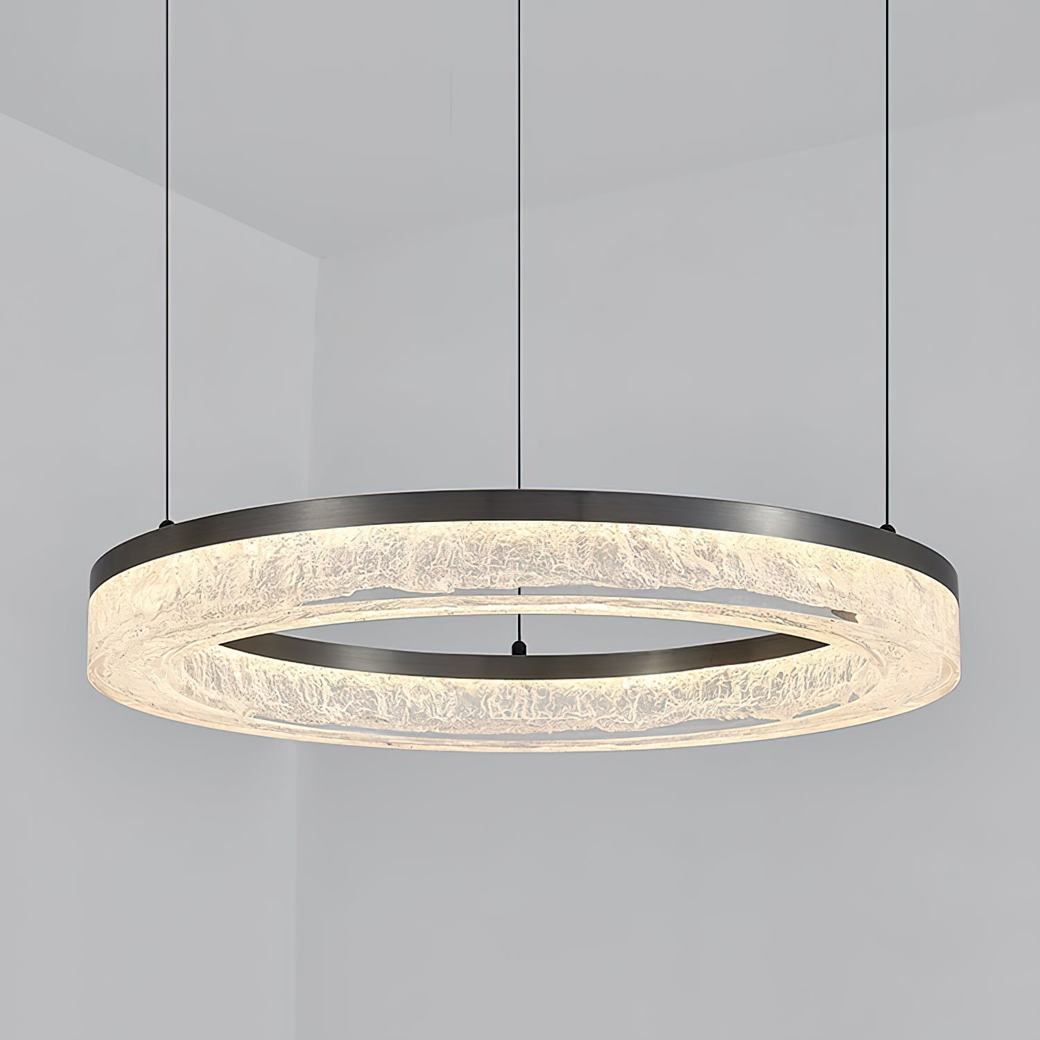 Idyll Chandelier Rond LED Métal Résine Minimaliste Moderne - Neutralighting