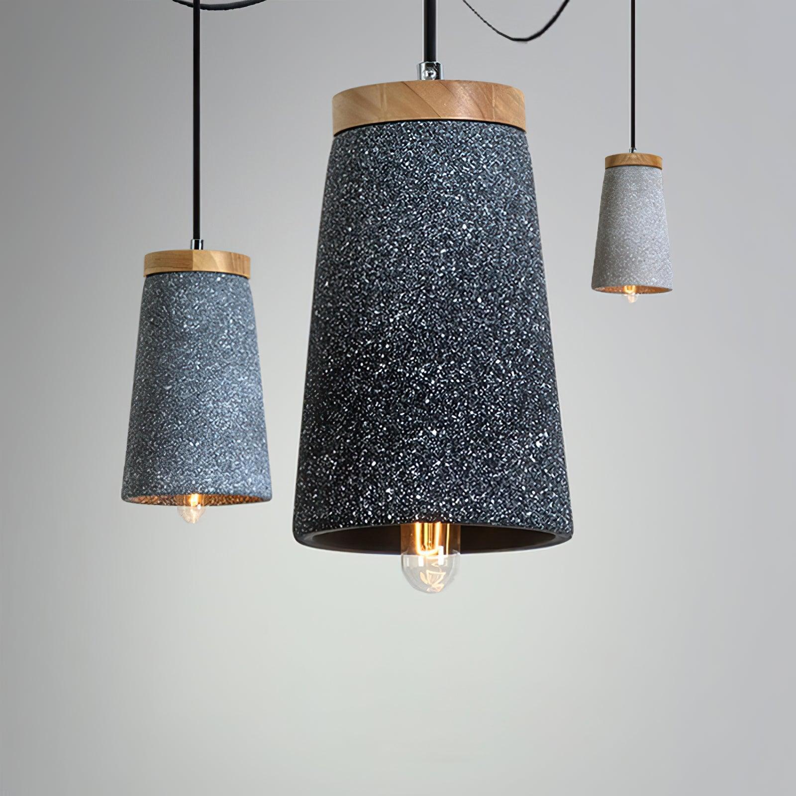 Althere Lustre Suspendu En Bois Et Ciment - Neutralighting
