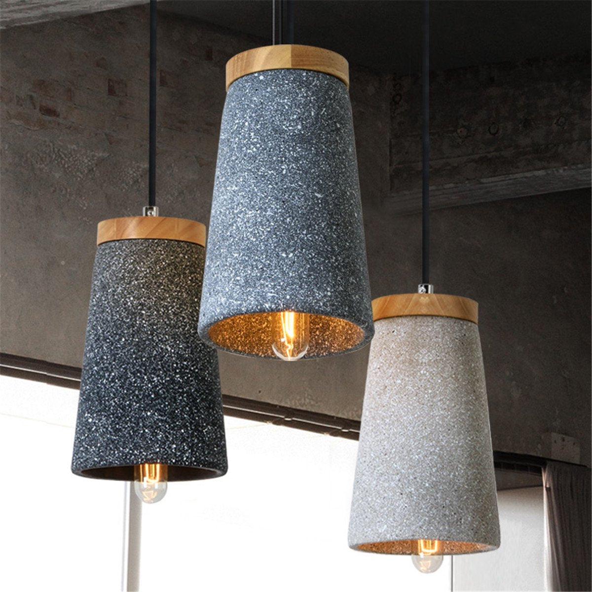 Althere Lustre Suspendu En Bois Et Ciment - Neutralighting