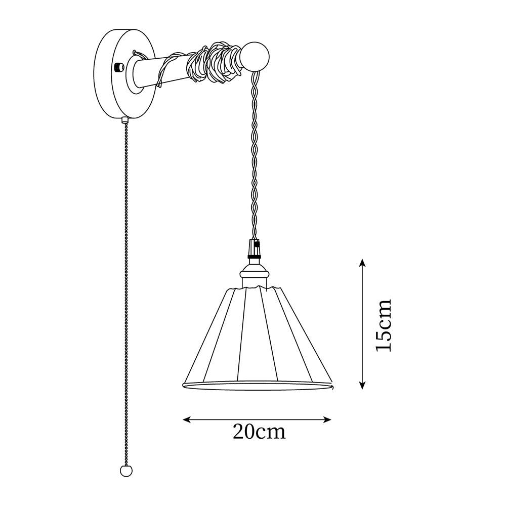 Coca Wall Lamp Pleated Cone - Letslighting