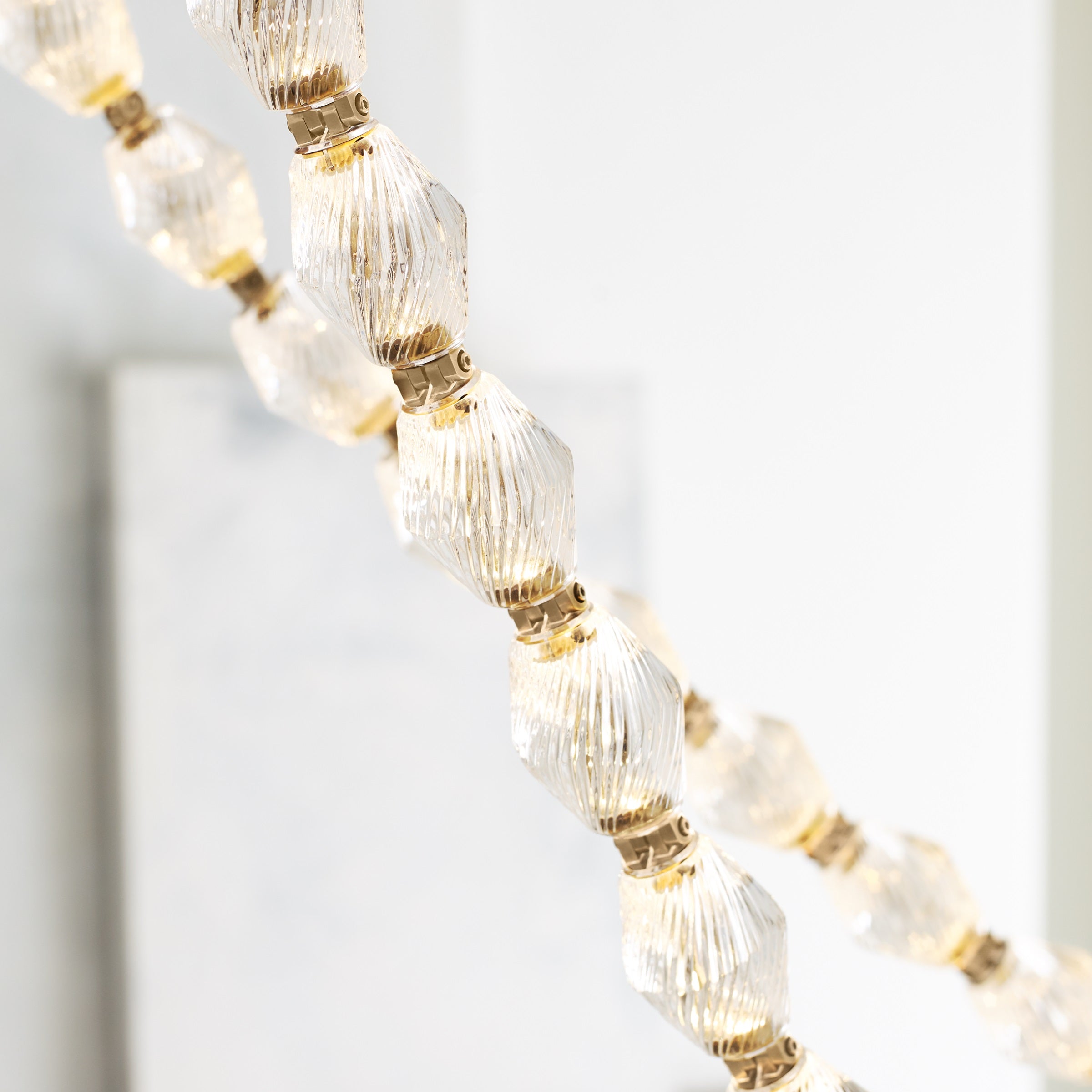 Karma Modern Minimalist Metal Glass Chandelier - Lamp Copper