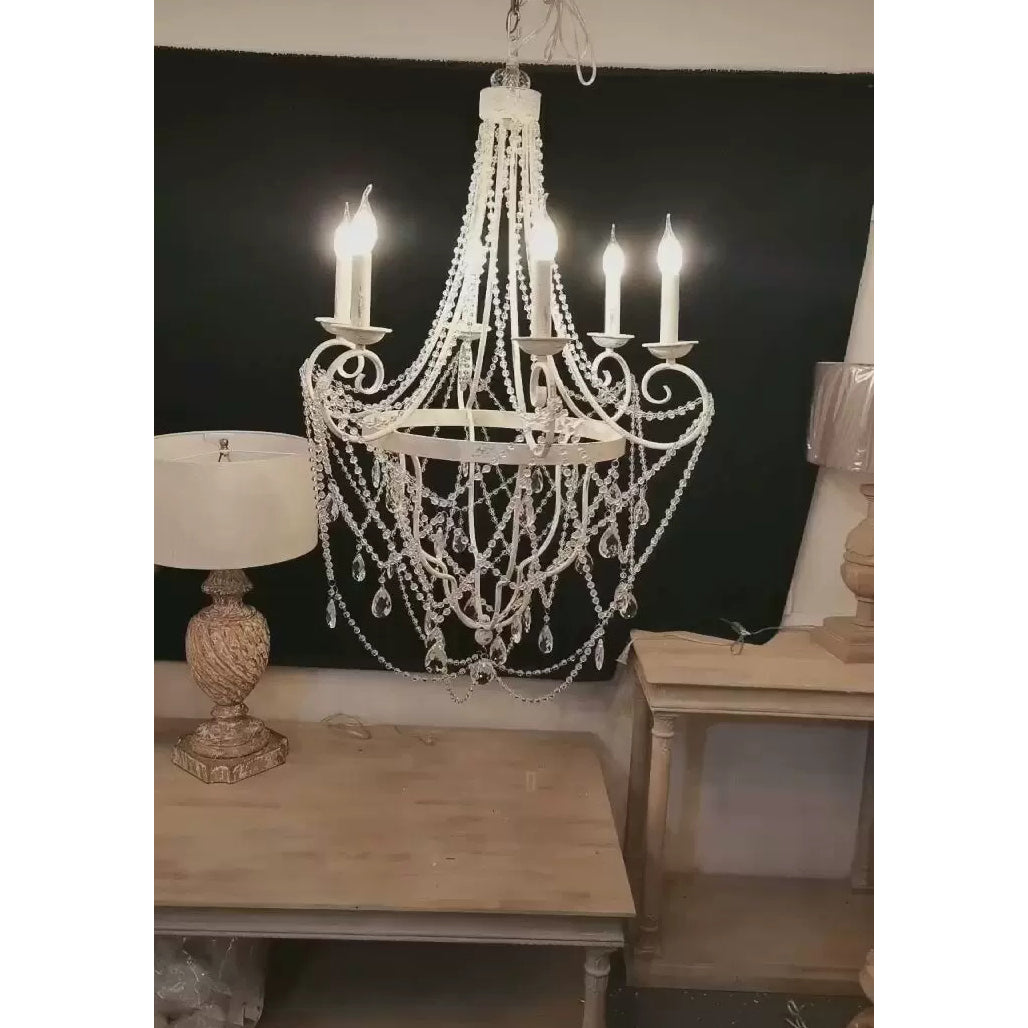 Luster Vintage Industrial Traditional Metal Crystal Chandelier - Lamp Copper