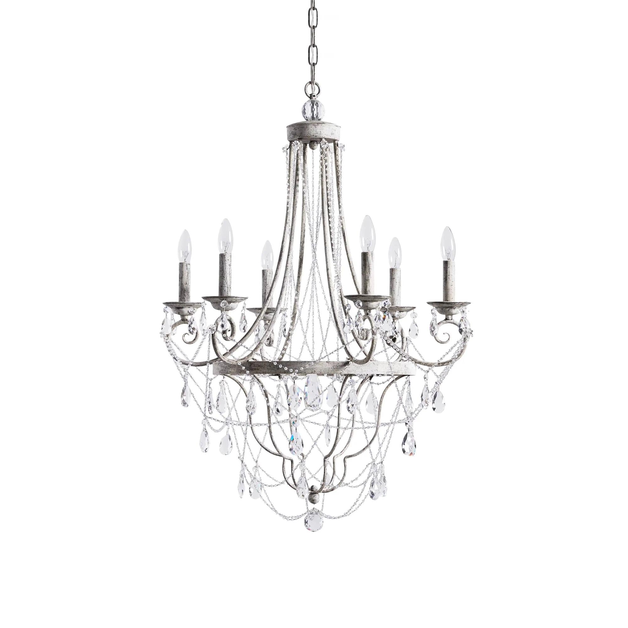 Luster Vintage Industrial Traditional Metal Crystal Chandelier - Lamp Copper
