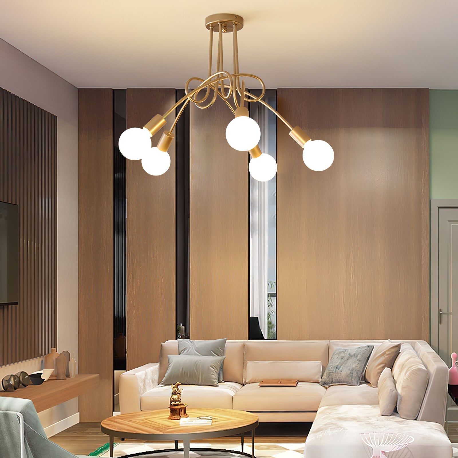 Oasis Lampe De Plafond Sputnik Métal Verre Art Unique - Neutralighting