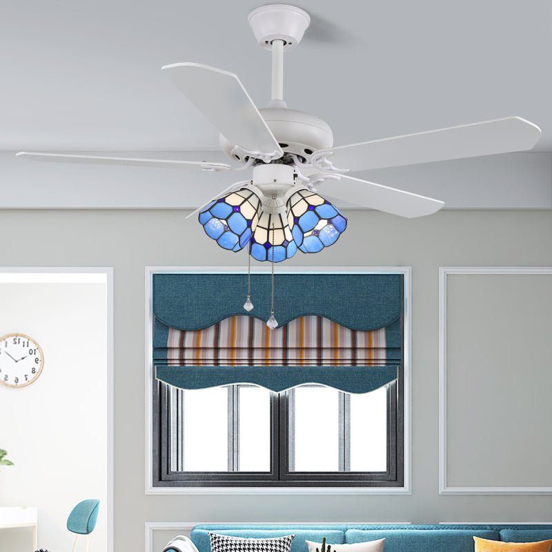 Plafonnier ventilateur ludique Carlo avec pales colorées