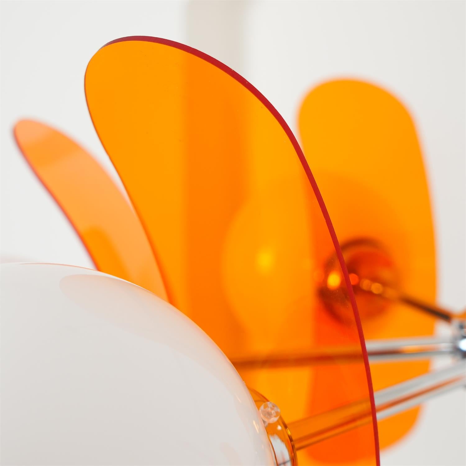 Prism Chandelier Sputnik Créatif En Verre Orange Et Acrylique - Neutralighting