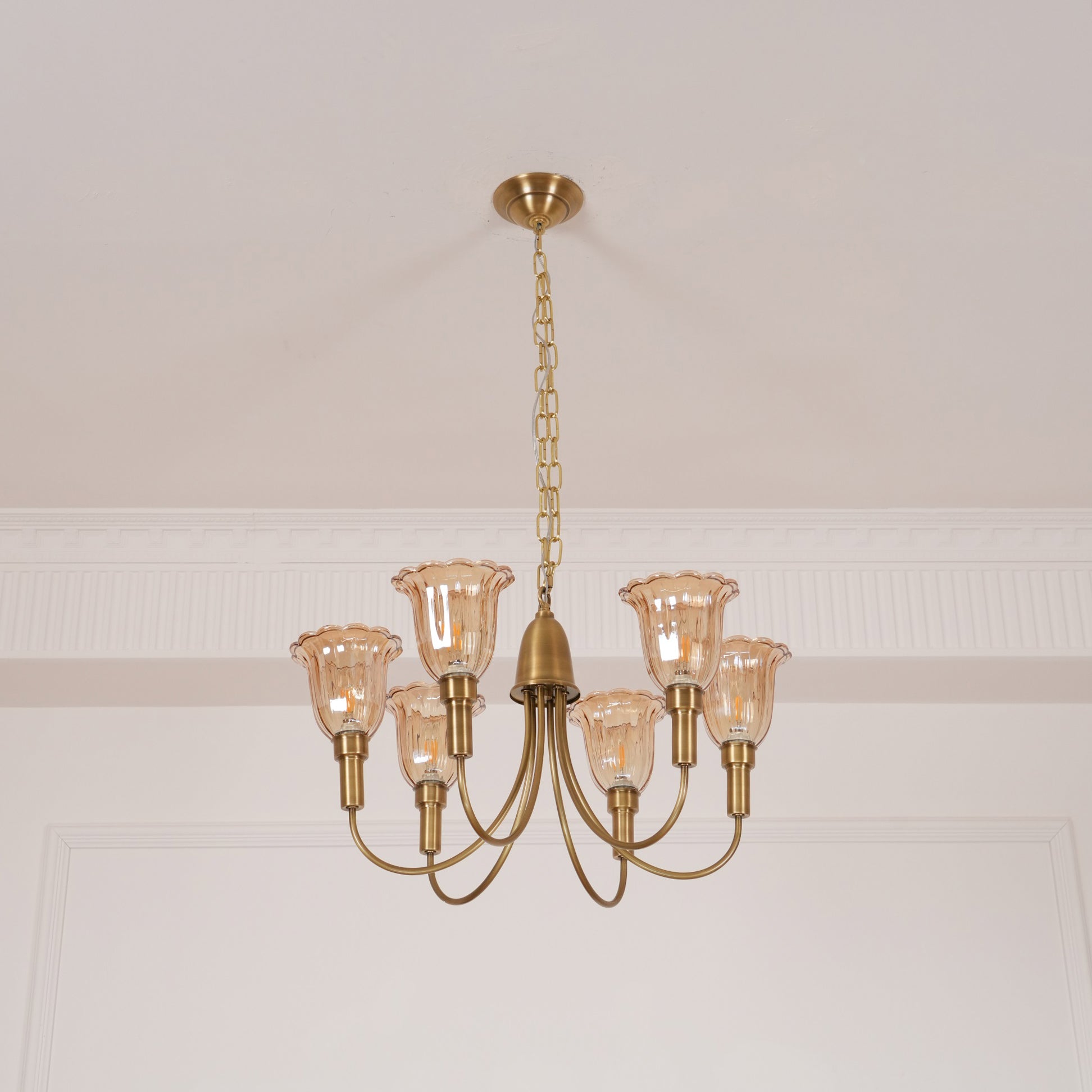 Tempo Chandelier Métal Laiton Art Déco Vintage - Neutralighting