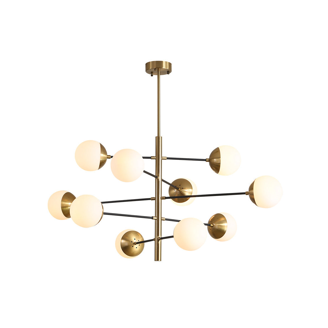 Ultra Chandelier Métal Laiton Verre Minimaliste Moderne - Neutralighting