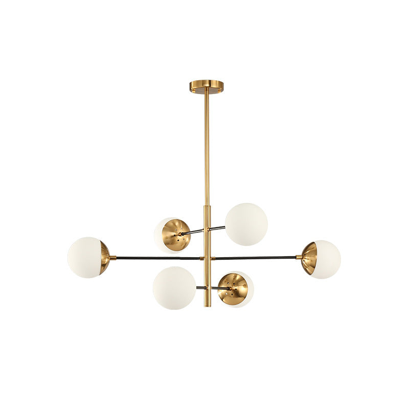 Ultra Chandelier Métal Laiton Verre Minimaliste Moderne - Neutralighting