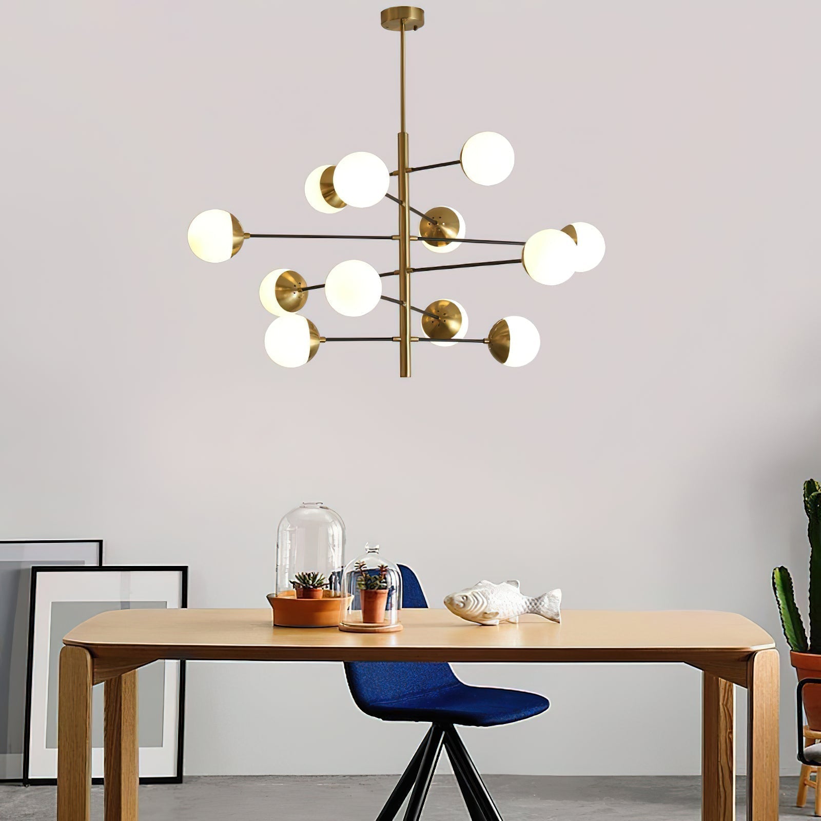 Ultra Chandelier Métal Laiton Verre Minimaliste Moderne - Neutralighting