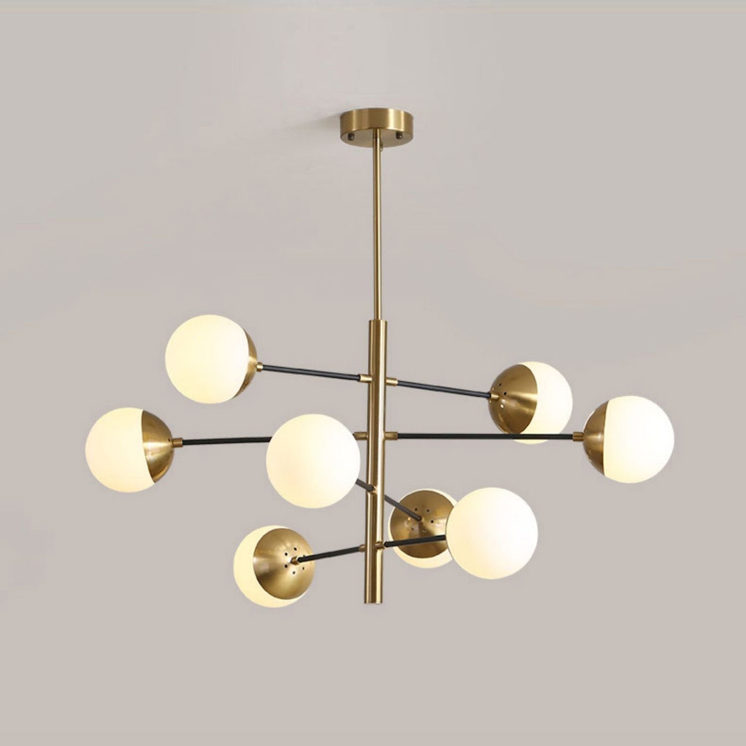 Ultra Chandelier Métal Laiton Verre Minimaliste Moderne - Neutralighting