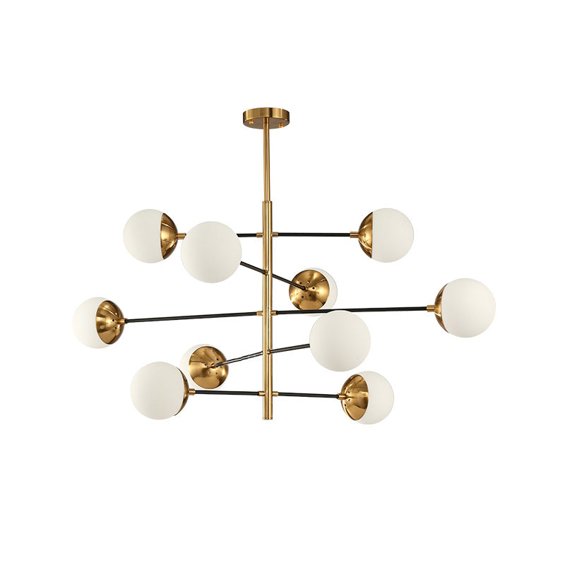 Ultra Chandelier Métal Laiton Verre Minimaliste Moderne - Neutralighting